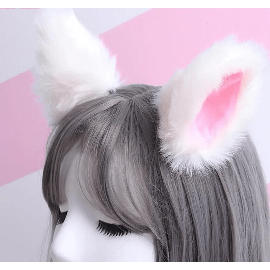 Ultra Plush Kawaii Neko or Fox Ears for Petplay Fun - Cosparty