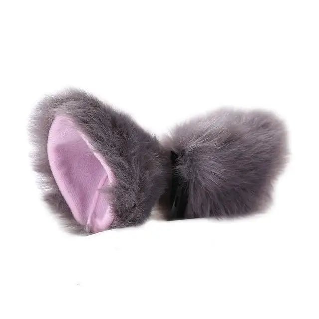 Ultra Plush Kawaii Neko or Fox Ears for Petplay Fun - Cosparty