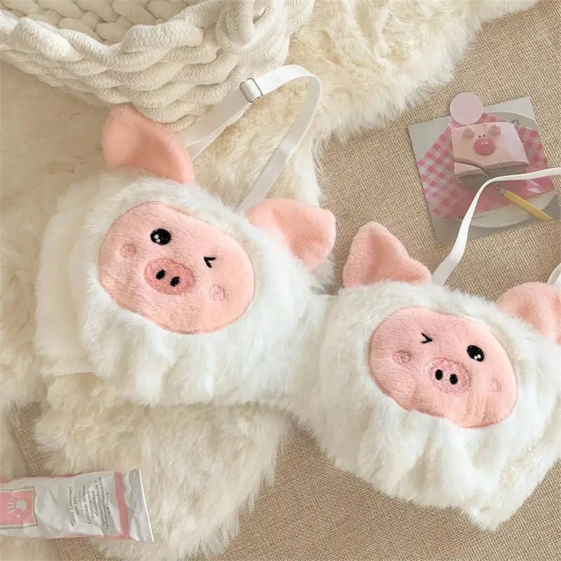 Ultra Plush Piggy Lingerie Set for Comfortable Nighttime Wear - Cosparty