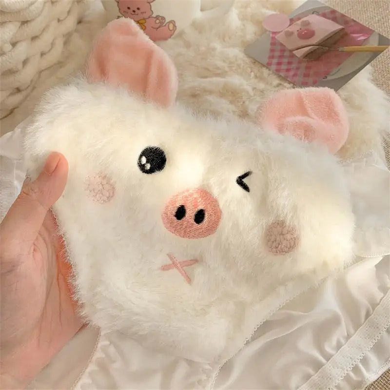 Ultra Plush Piggy Lingerie Set for Comfortable Nighttime Wear - Cosparty