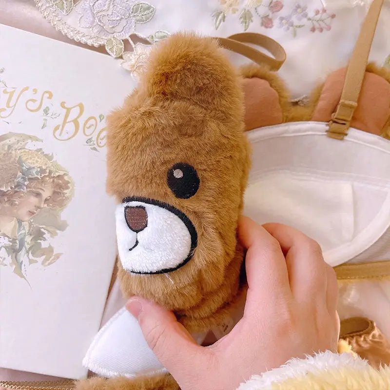 Ultra Plush Teddy Bear Lingerie Set for Bust - Under Bust Comfort - Cosparty