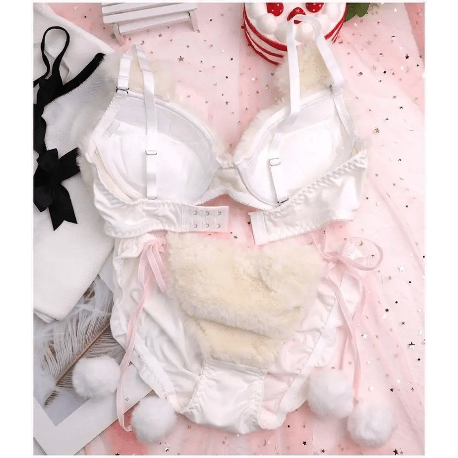 Ultra Plush Teddy Bear Lingerie Set for Cozy Nights - Cosparty