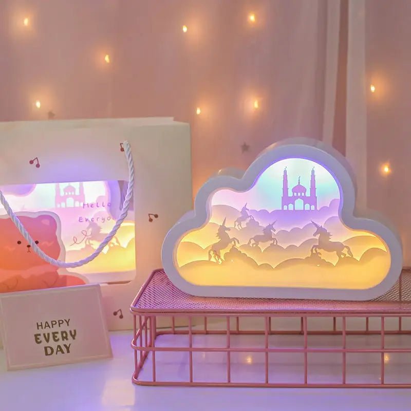 Unicorn Kingdom Night Light for Kawaii Bedroom Decor - Cosparty