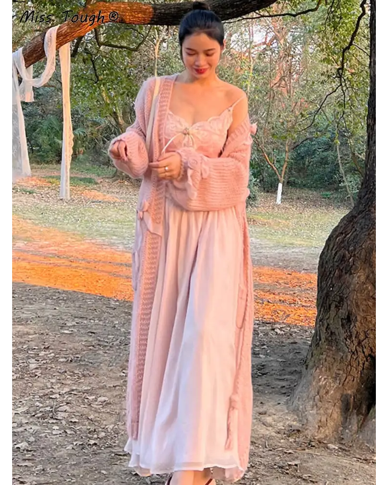 Velvet Baby Pink Tank Top with Lace and Rosebud Details - shirt