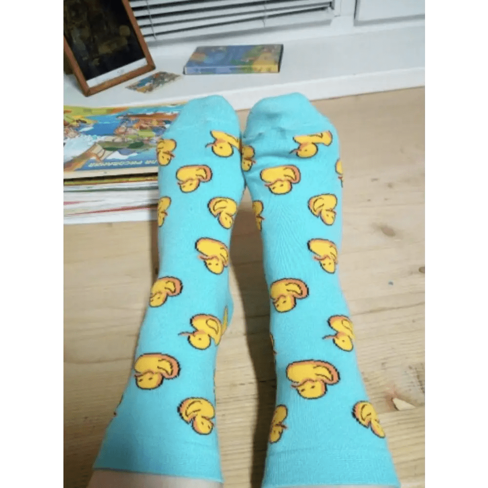 Vibrant Baby Blue Socks for Adventure - Seekers - Cosparty