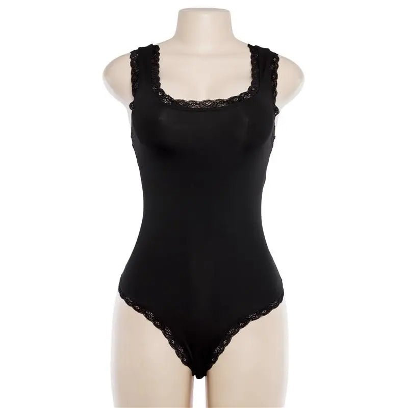 Victorian Era Inspired Cute Snap Crotch Corset Back Bodysuit - Cosparty