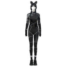 Wednesday Season 1 Leather Cat Jumpsuit Cosplay Costume - Cosparty