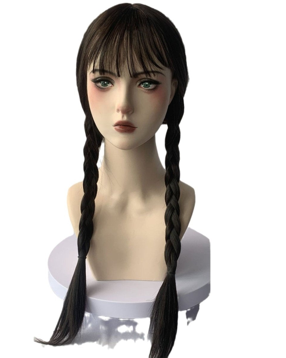 Wednesday The Addams Family braided Cosplay Wig - Cosparty