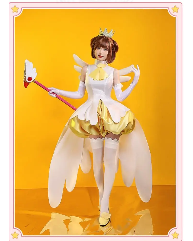 Yellow Card Captor Sakura Cosplay Costume in Premium Quality Materials - costume