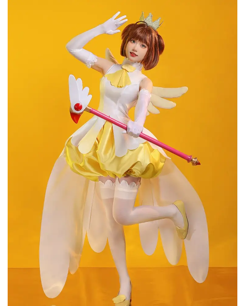 Yellow Card Captor Sakura Cosplay Costume in Premium Quality Materials - costume