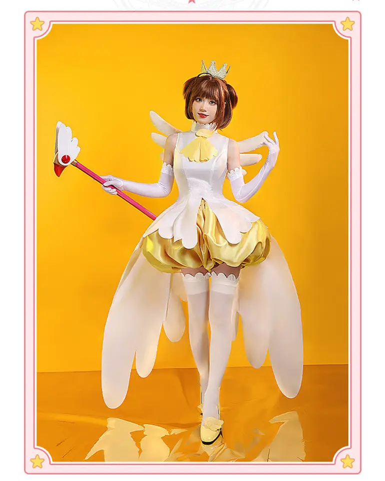 Yellow Card Captor Sakura Cosplay Costume in Premium Quality Materials - costume