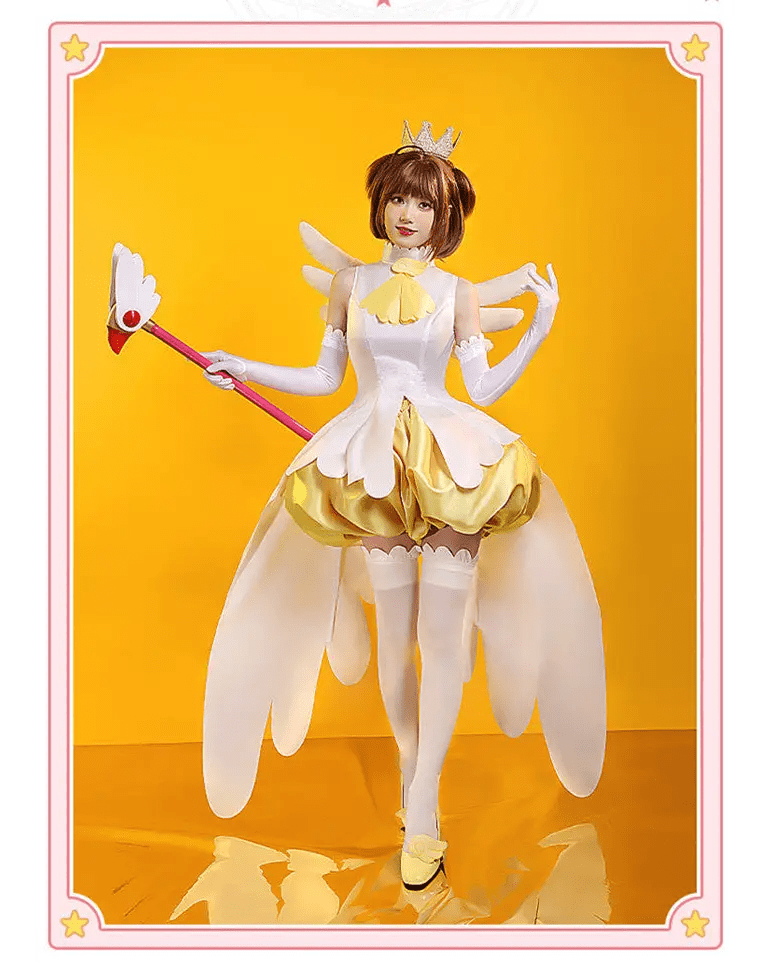 Yellow Card Captor Sakura Cosplay Costume in Premium Quality Materials - Cosparty