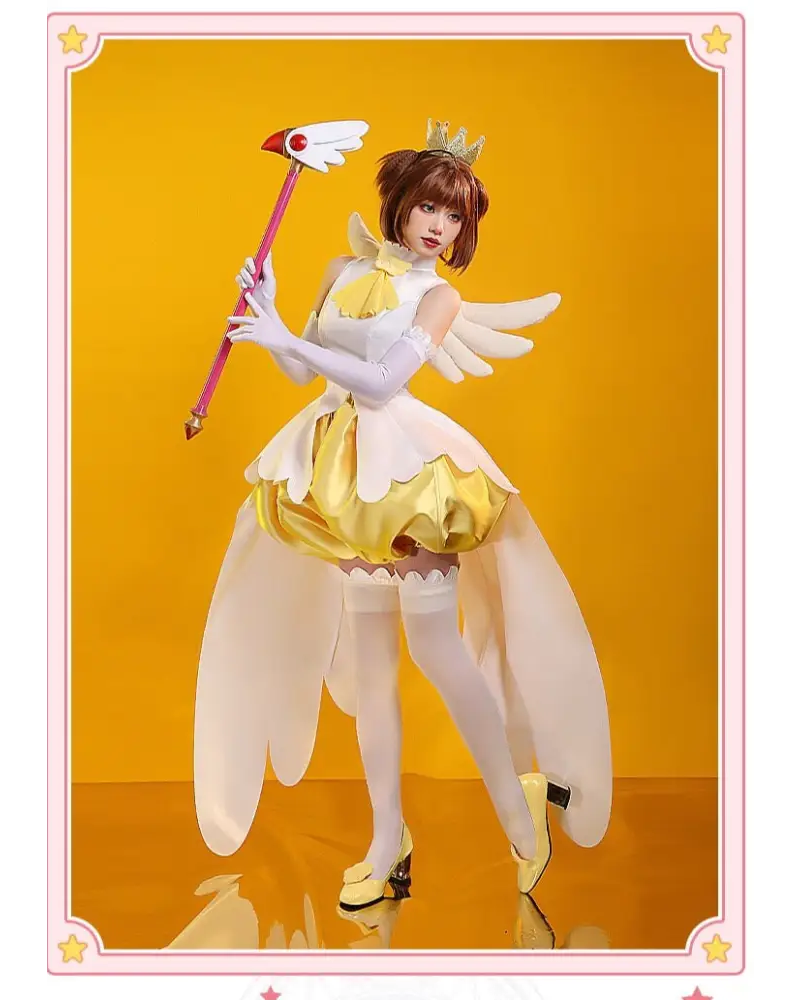 Yellow Card Captor Sakura Cosplay Costume in Premium Quality Materials - costume