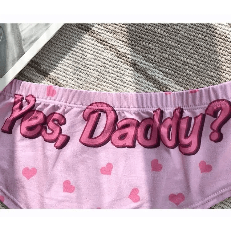 Yes Daddy Pastel Pink Polkadot Heart Panties - Cosparty