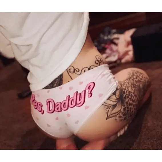 Yes Daddy Pastel Pink Polkadot Heart Panties - Cosparty
