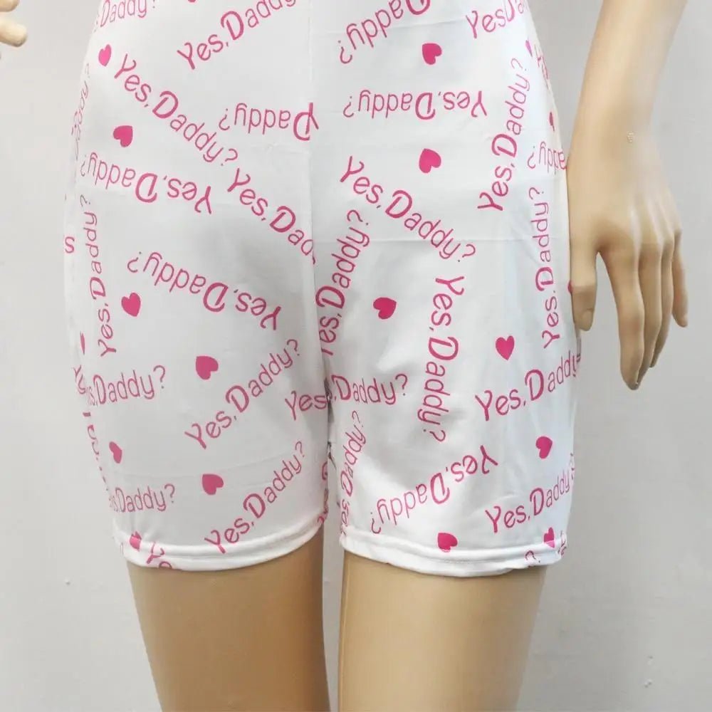 Yes Daddy Tank Top Bum - Flap Romper in Black or White - Cosparty