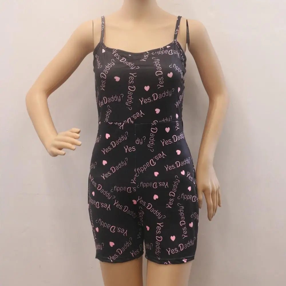 Yes Daddy Tank Top Bum - Flap Romper in Black or White - Cosparty