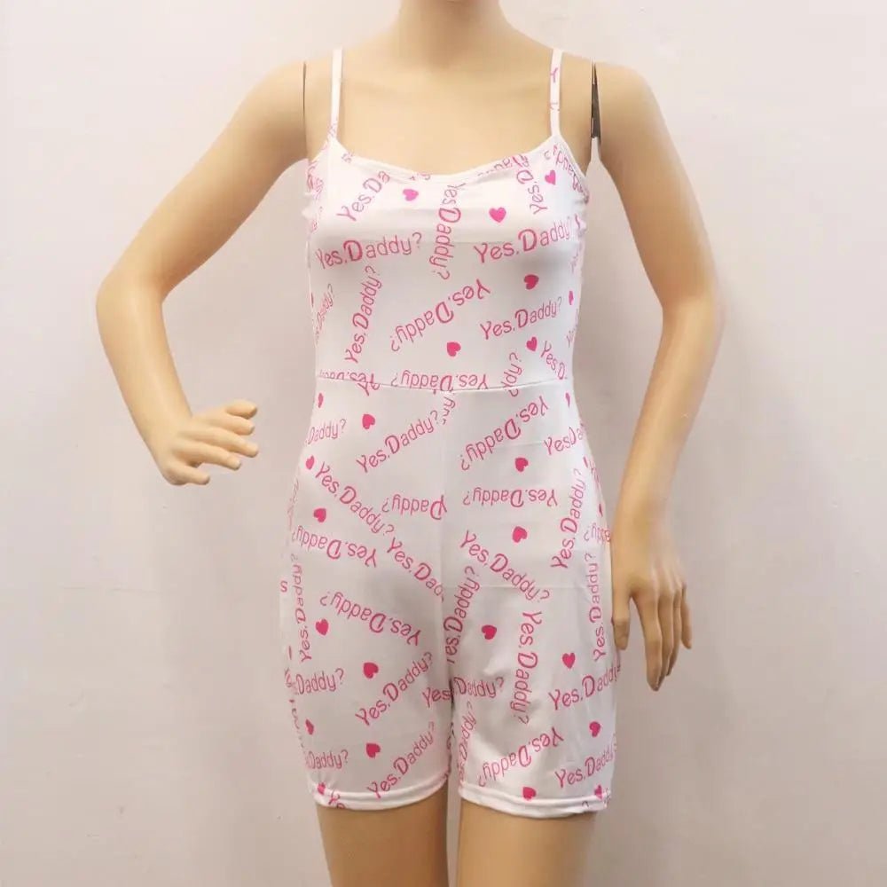 Yes Daddy Tank Top Bum - Flap Romper in Black or White - Cosparty