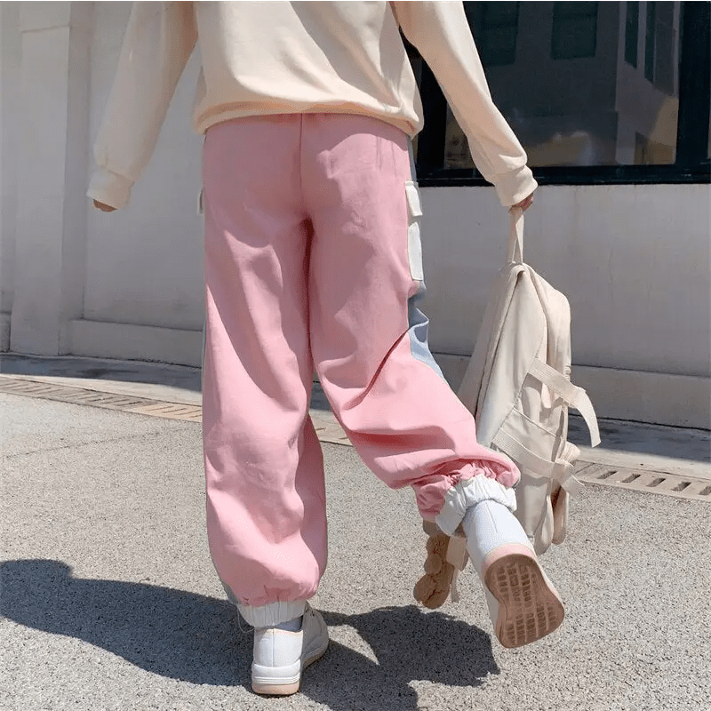Yummy Bunny Cargo Joggers in Playful Pastel Colors - Cosparty
