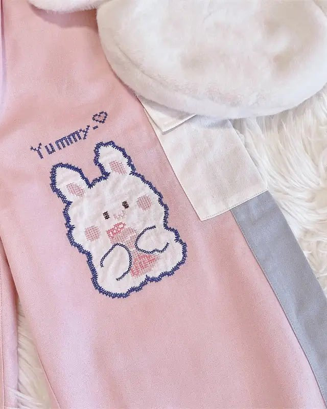 Yummy Bunny Cargo Joggers in Playful Pastel Colors - Cosparty
