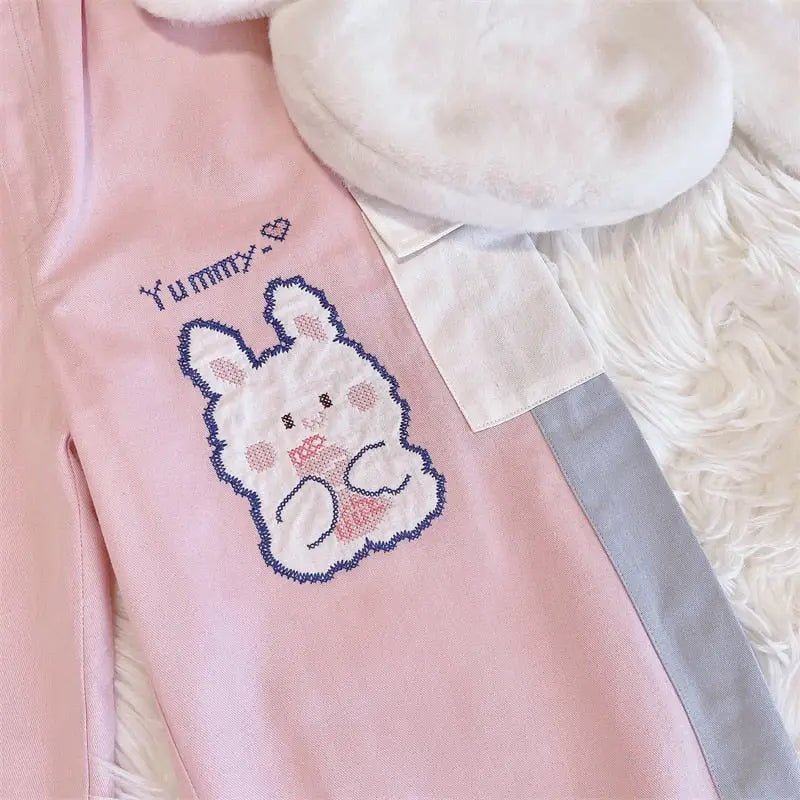 Yummy Bunny Cargo Joggers in Playful Pastel Colors - Cosparty