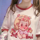 1970s Vintage Inspired Luck Girl T-Shirt in Pink and Red 45 cm - Cosparty