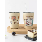 320/360ml Cute Stainless teel Dudu & Bubu Peach & Goma Bottles/Cups