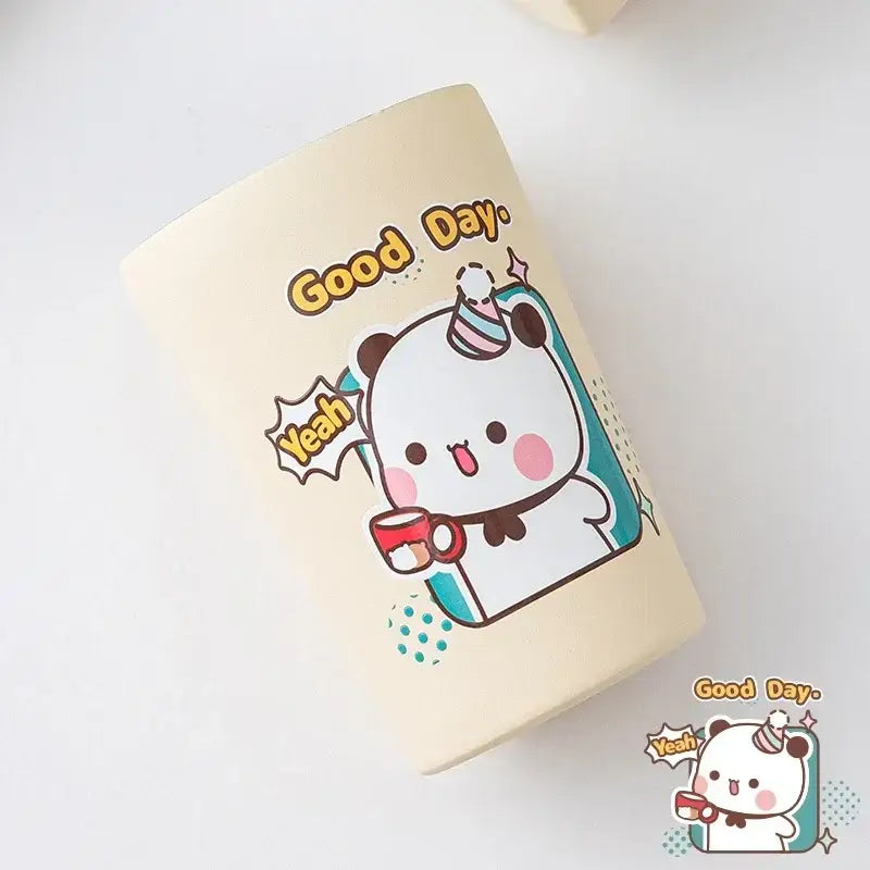 320/360ml Cute Stainless teel Dudu & Bubu, Peach & Goma Bottles/Cups.