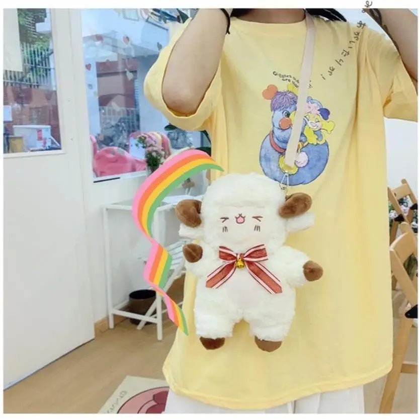 3D Kawaii Ram Sheep Crossbody Handbag for Cosparty - Cosparty