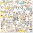 60PC Peach & Goma Sticker Set for Creative Decoration - 60PC SET