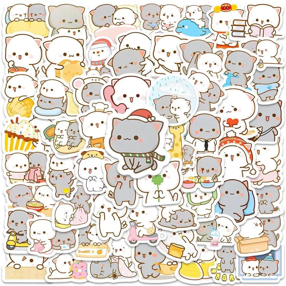 60PC Peach & Goma Sticker Set for Creative Decoration - Cosparty