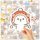 60PC Peach & Goma Sticker Set for Creative Decoration - 60PC SET