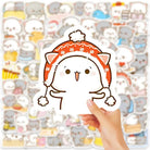 60PC Peach & Goma Sticker Set for Creative Decoration - Cosparty