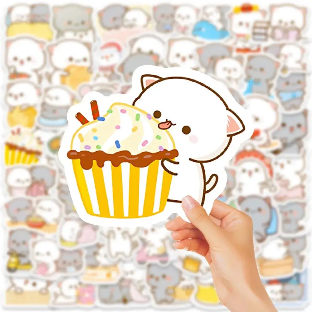 60PC Peach & Goma Sticker Set for Creative Decoration - Cosparty