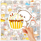 60PC Peach & Goma Sticker Set for Creative Decoration - 60PC SET