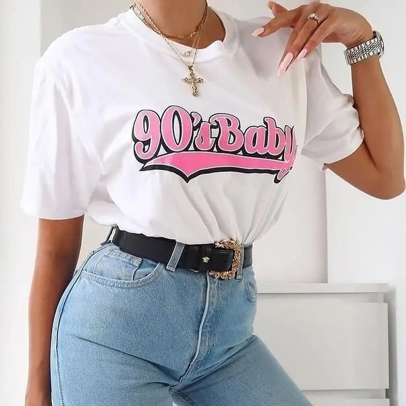 90s Oversized Tee for Ultimate Versatility and Style - Cosparty