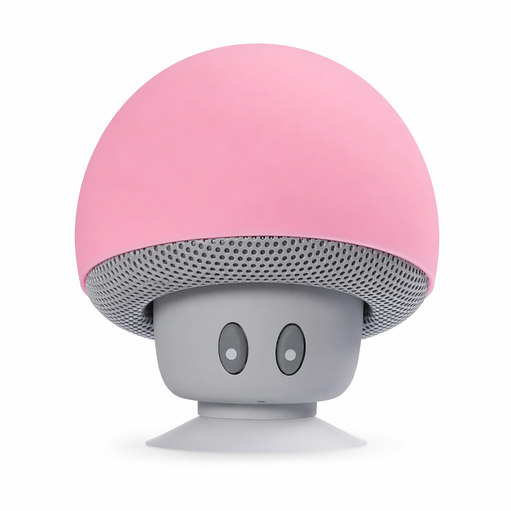 Portable Bluetooth Speaker with Suction Cup and Built-in Microphone Pink