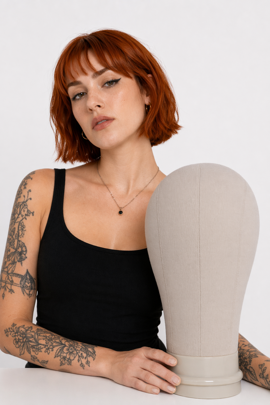 Canvas mannequin wig head 24 inch