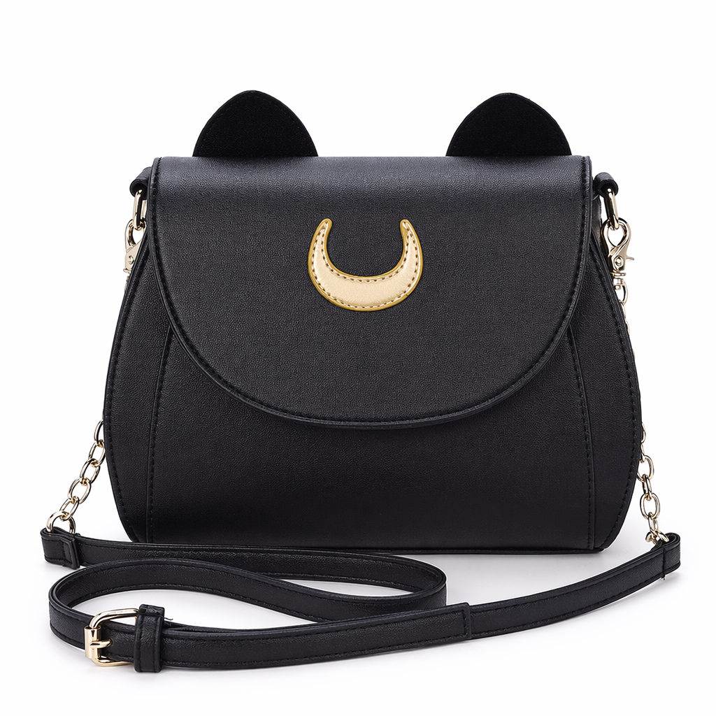 Neko Luna Cat Purse for Magical Girls in Black or White Black