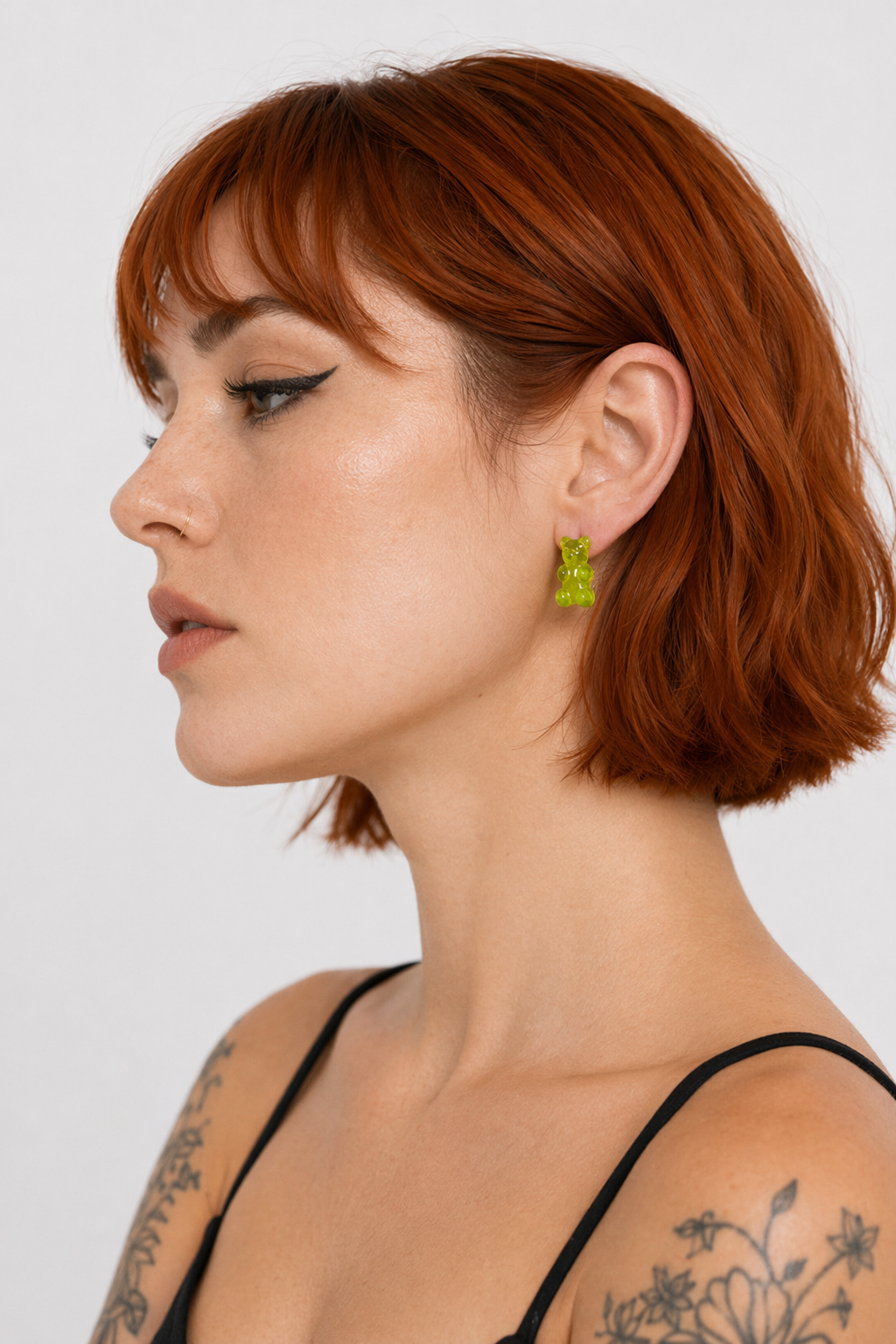 Gummy Bear Resin Earrings in Assorted Delicious Colors Green