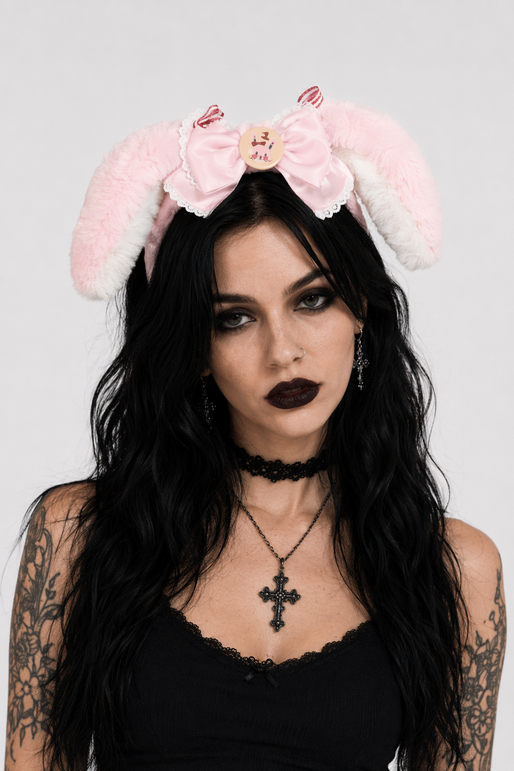 Pastel Satin Bunny Ears for Kawaii Fairy-Kei Style Bunny Ears