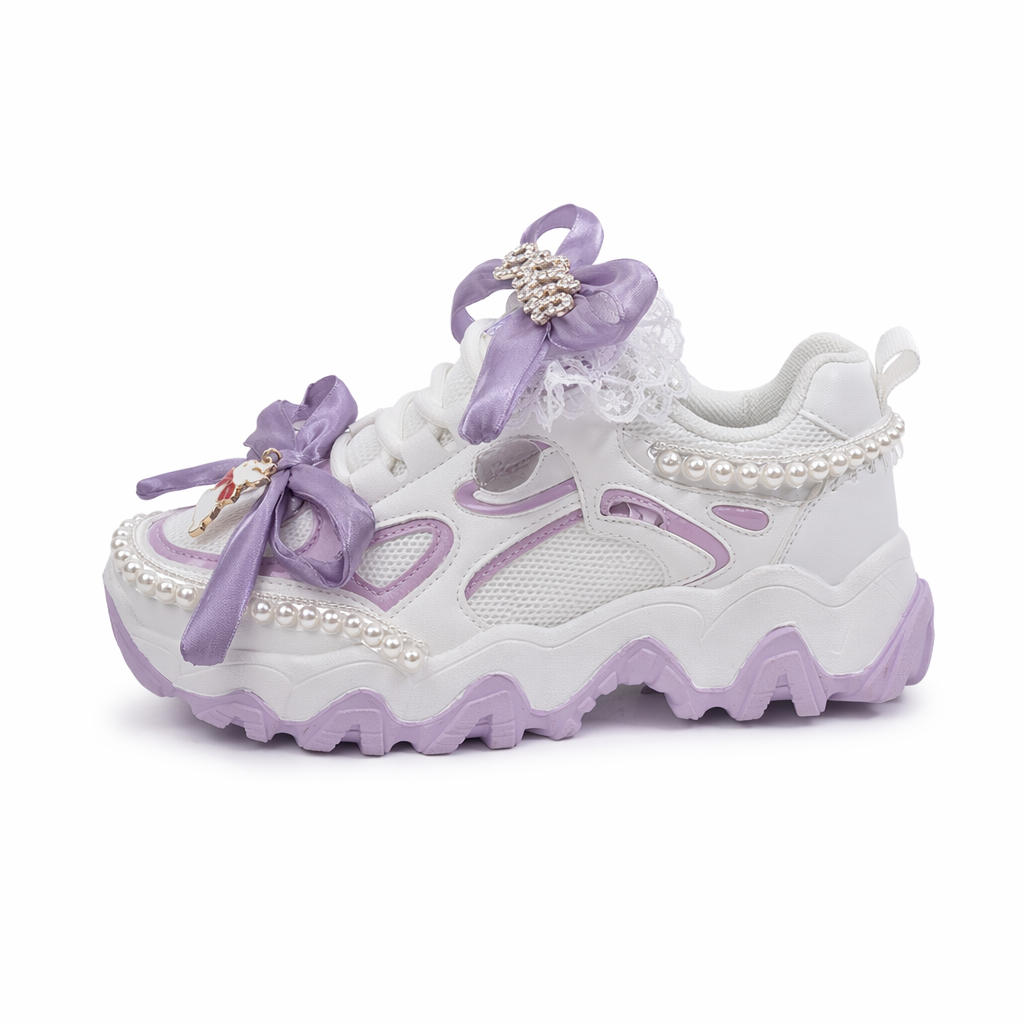 Barbie Harajuku Purple and White Lolita Sneakers 5
