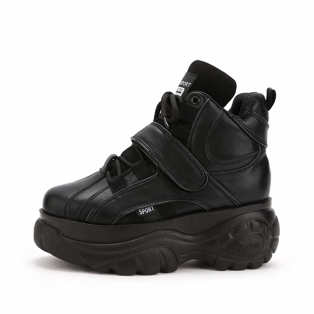 Chunky Platform Harajuku Streetwear Shoes for Kawaii Fashionistas Black