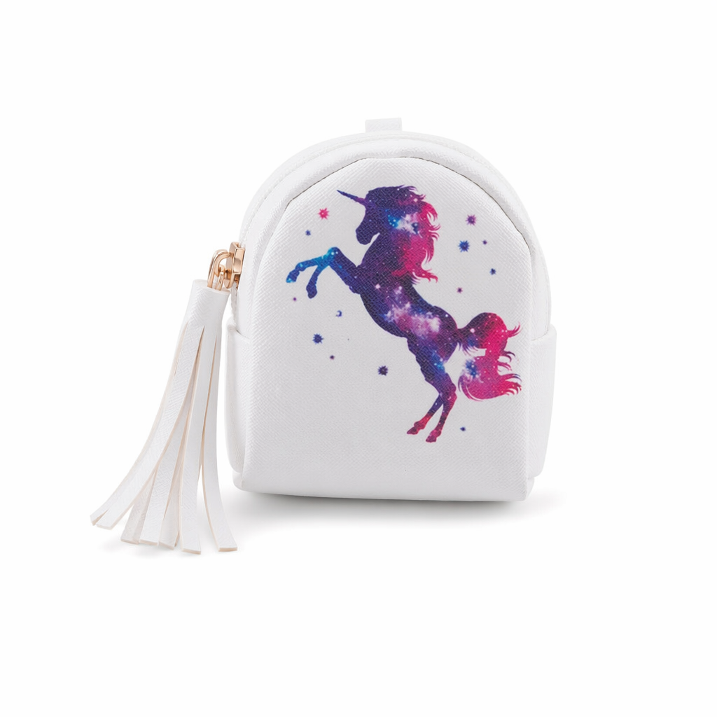Pastel Unicorn Wallet with Secure Zipper Closure Cosmic