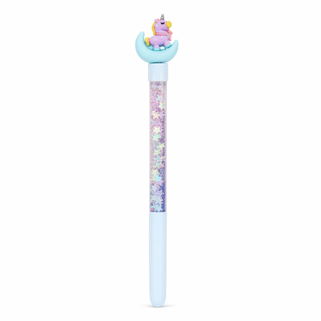 Pastel Unicorn Glitter Pens for Doodling and Display Blue