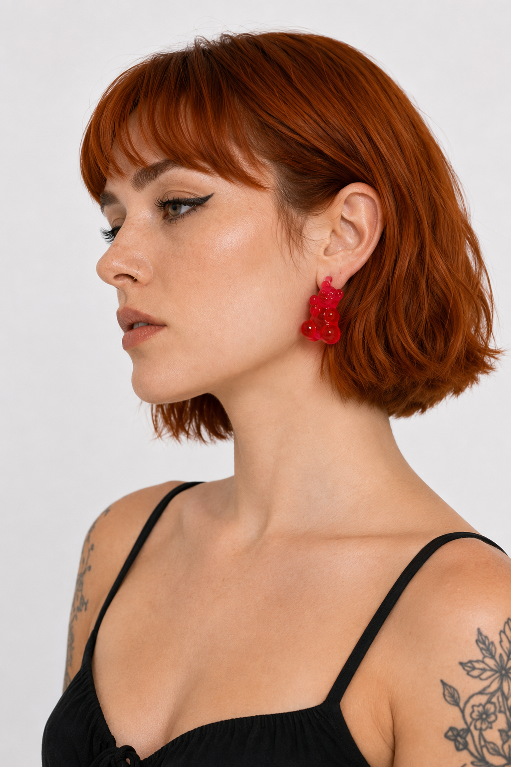 Gummy Bear Resin Earrings in Assorted Delicious Colors Red