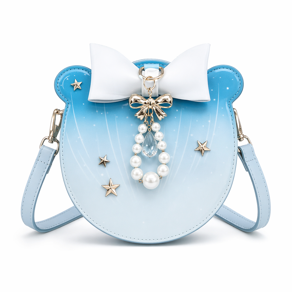 Exquisite 3D Jellyfish Lolita Purse with Luxurious Details Light Blue