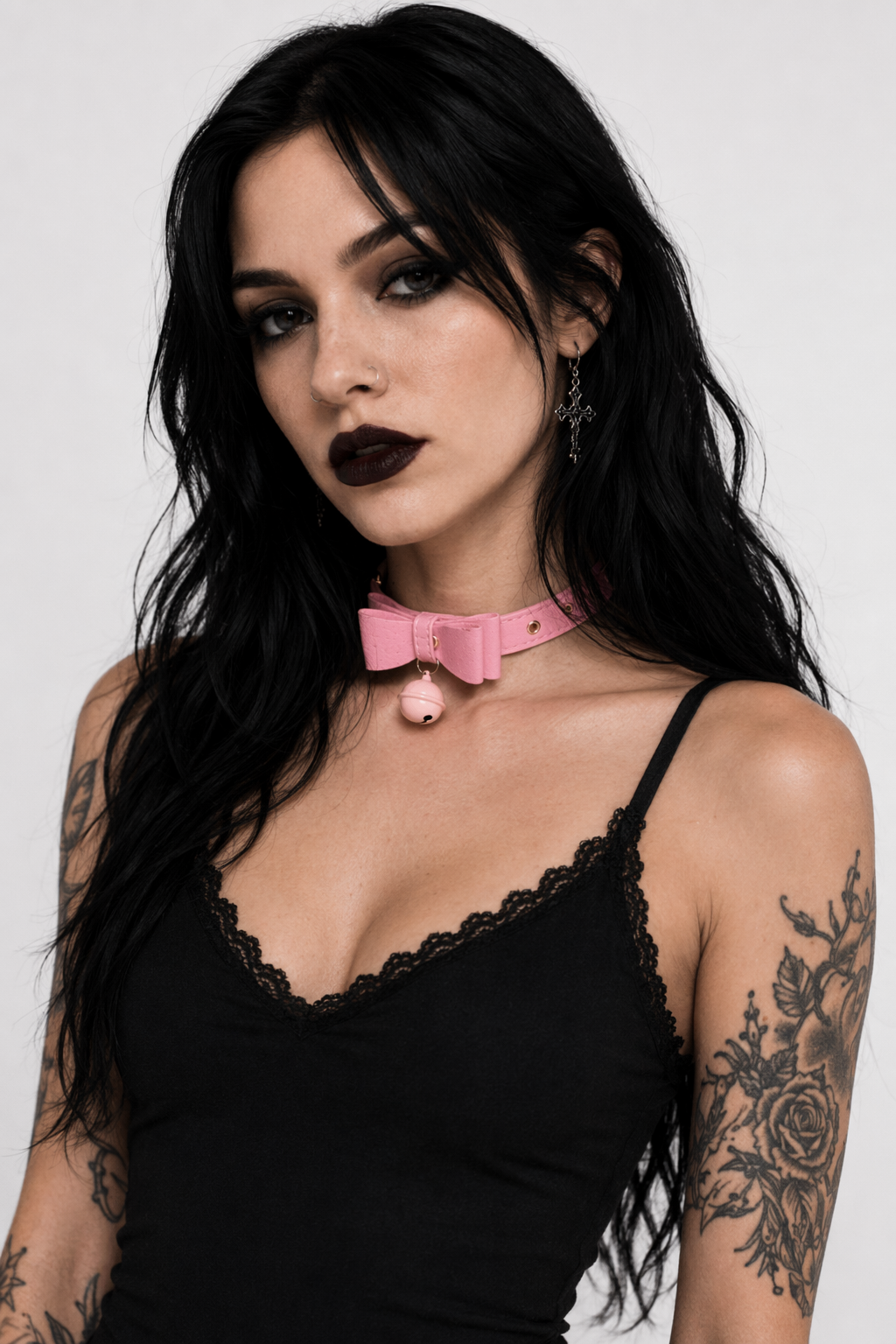 High Quality Bow and Bell Kitten Collar for Cosparty Pink