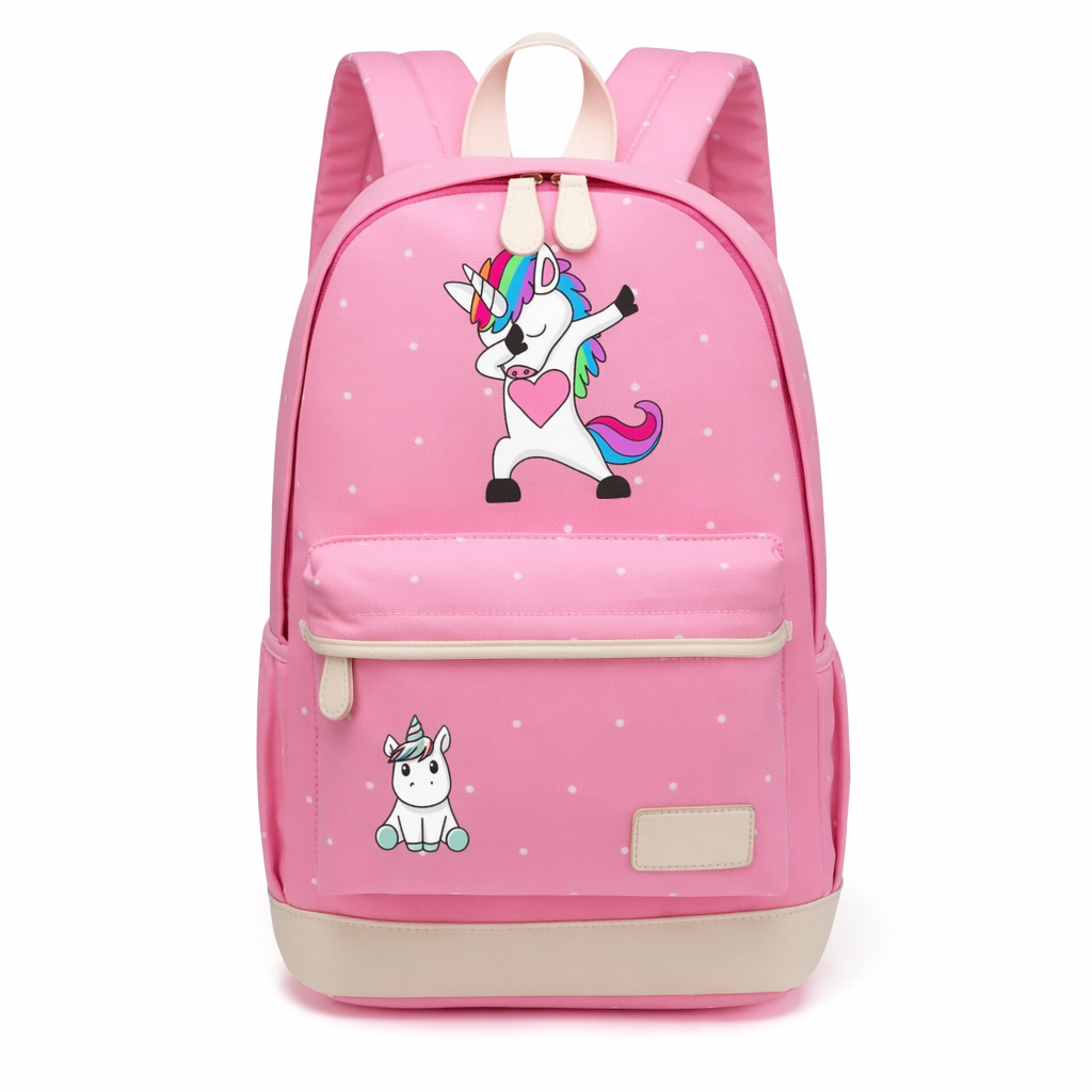 Kawaii Everyday Backpack in Various Styles and Colors Pink 4