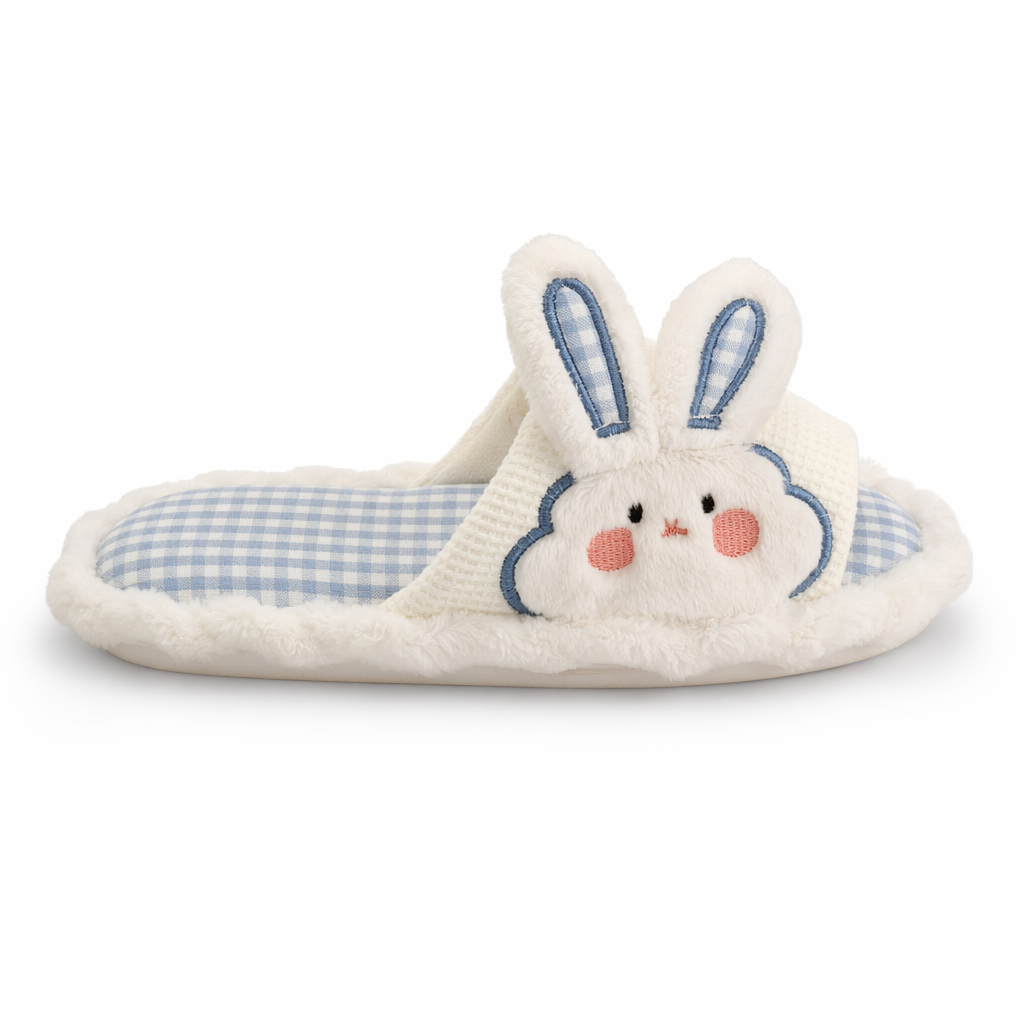 Sweet Bunny Slides for Cozy and Fun Footwear White